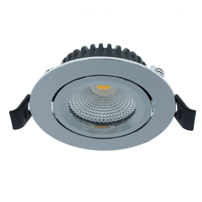 Krom infälld spotlight med 12V transformator, Wimke, 5W, 2700K LED, IP44