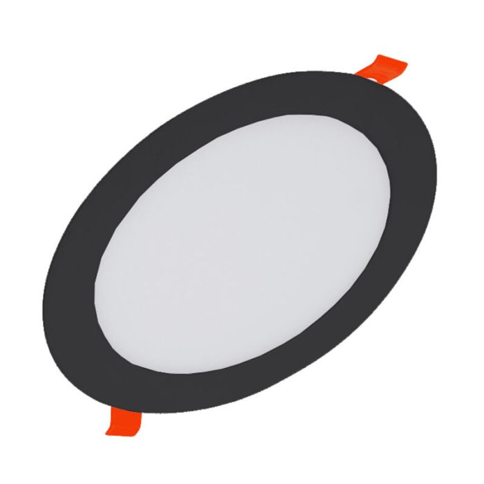 Svart downlight aluminium, Umbriel, 12W, 4000K LED, IP44