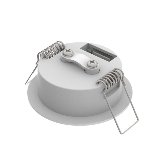 Vit nödbelysning infälld spotlight, 1,2W, 6000K LED, 360° lins
