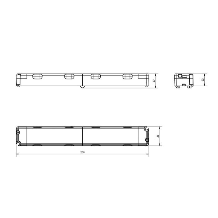Vit nödbelysning infälld spotlight, 1,2W, 6000K LED, 360° lins