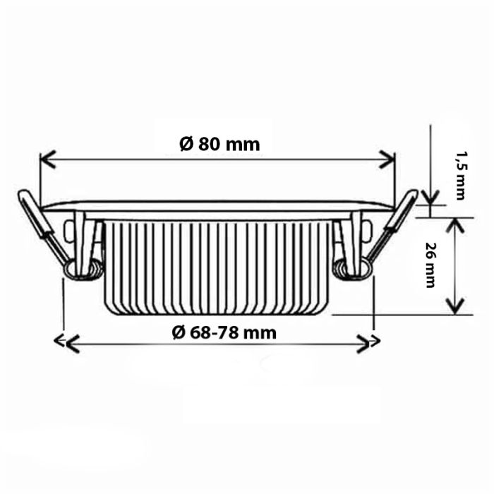 Vit downlight aluminium, Wimke, 5W, RGBW LED, IP54