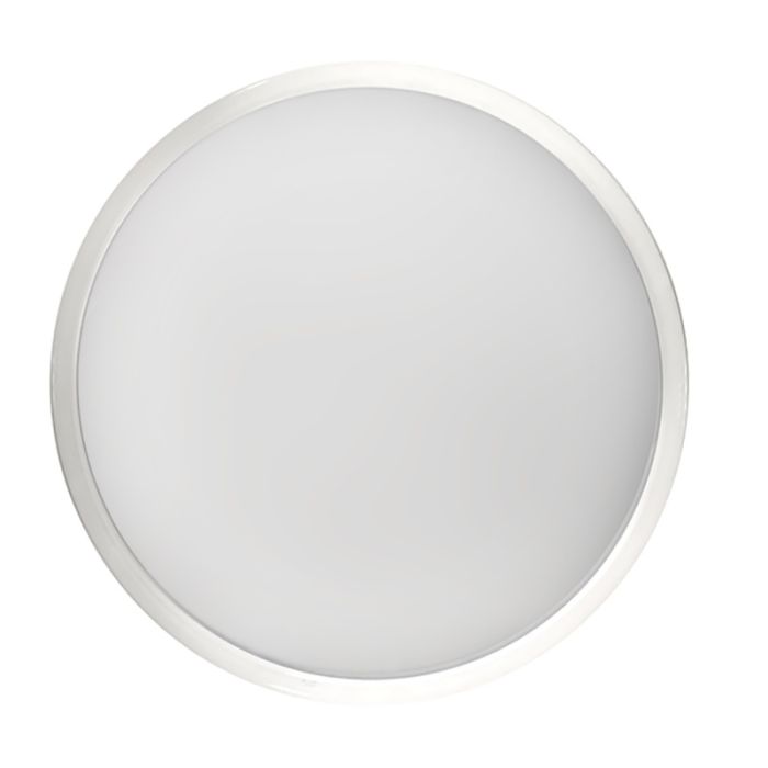 Vit trapphusbelysning plast, Niamh, 12W, varm till kall vit justerbar LED, IP54
