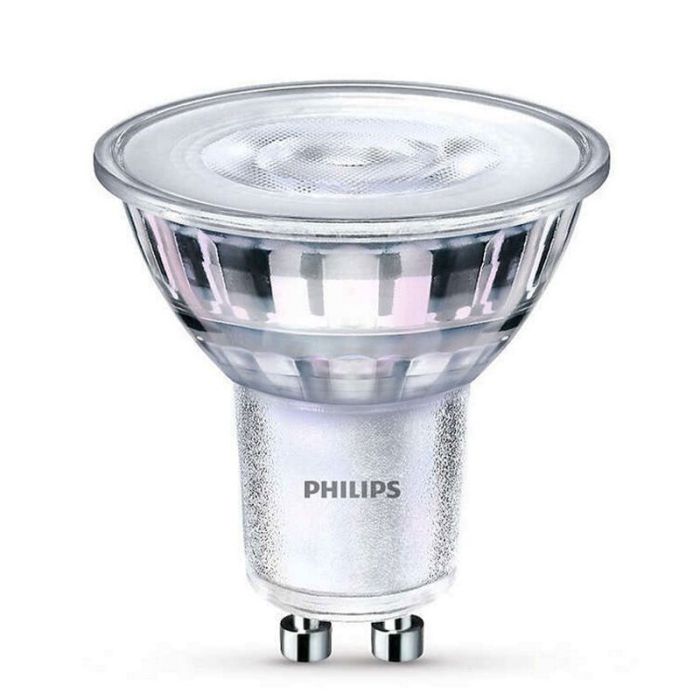 Dimbar Philips GU10 LED lampa, Pascal, transparent, 3,8w, dämpad till varm