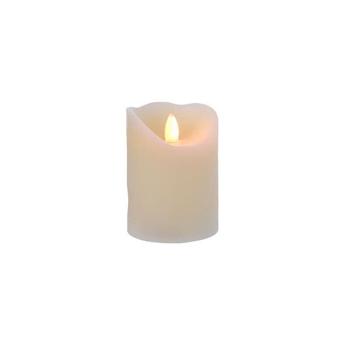 LED flimrande ljus 17 cm, kräm