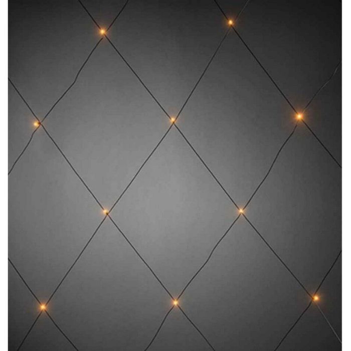 Elnät 2x1 meter, varmvit LED-belysning, inomhus och utomhus