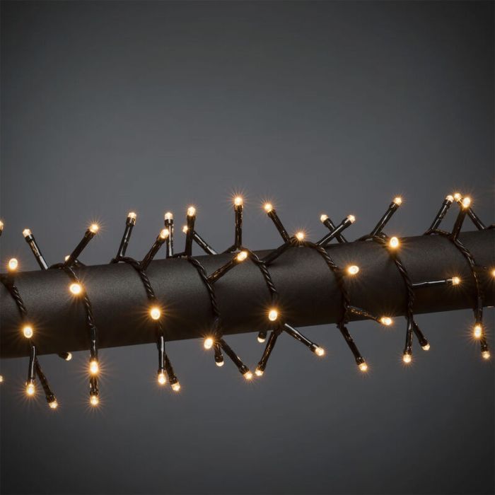 9m LED utomhusjulljus, 120 st varmvita lampor
