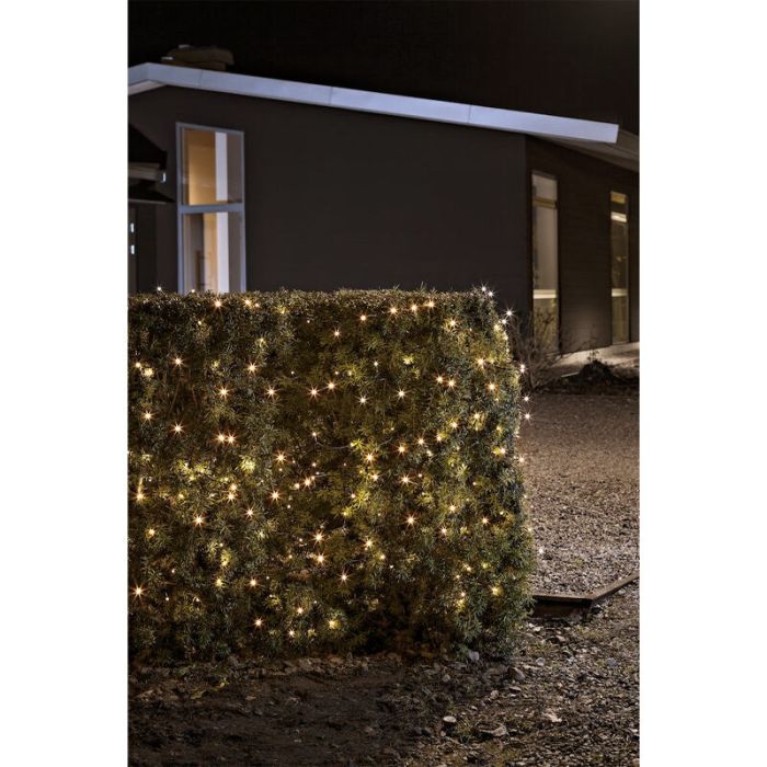 18m utomhus LED julbelysning, 240 varmvita lampor