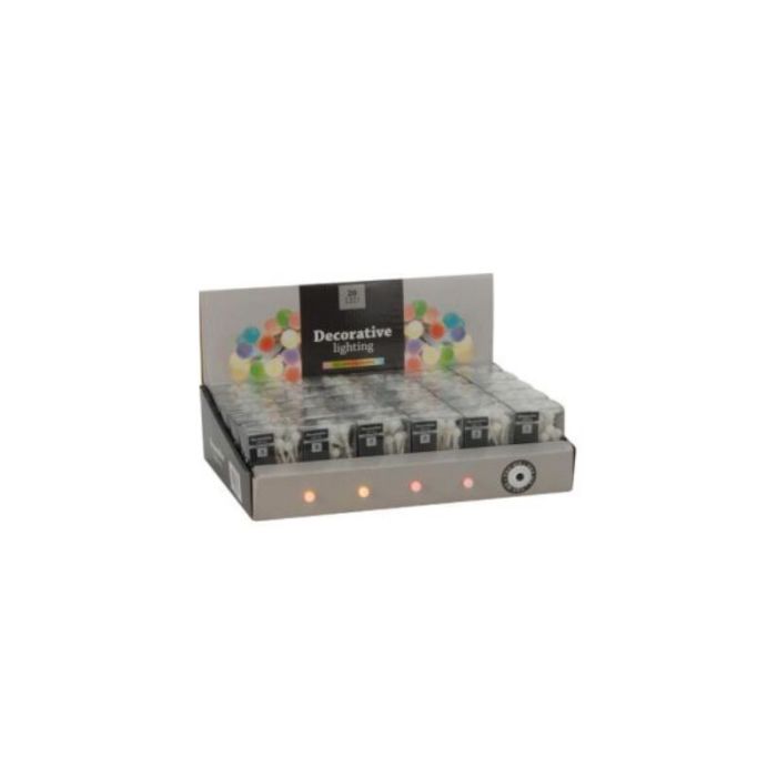 2m batteridriven LED lampa, 20 färgade lampor