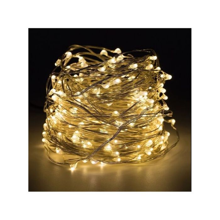 2m batteridrivna LED-kabellampor, 40 LED-lampor, varmvita