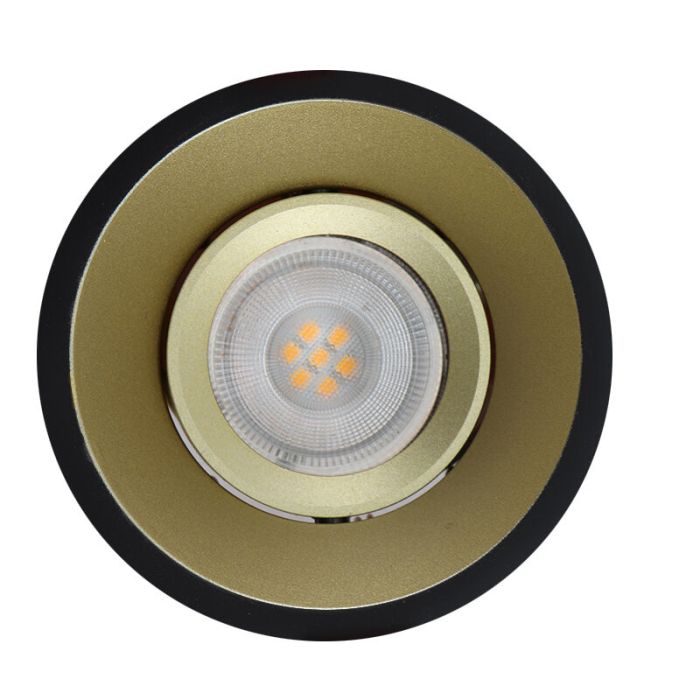 Aluminium infälld spotlight guld, Tyron
