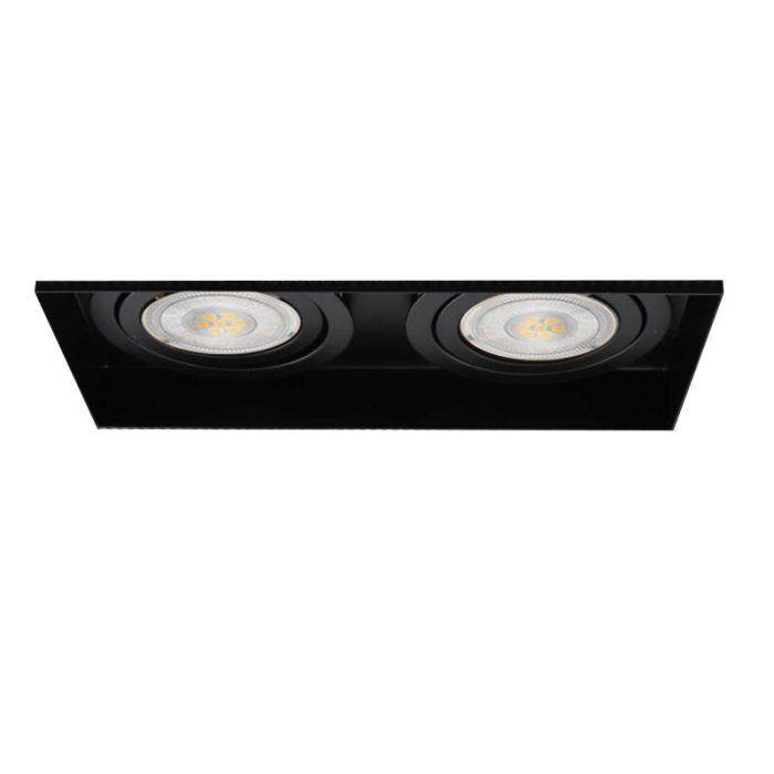 Aluminium infälld spotlight trimlös svart, Royce