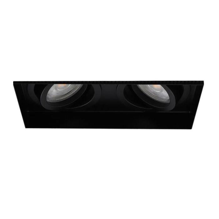 Aluminium infälld spotlight trimlös svart, Royce