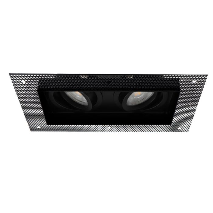Aluminium infälld spotlight trimlös svart, Royce