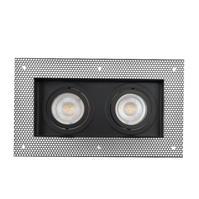 Aluminium infälld spotlight trimlös svart, Royce