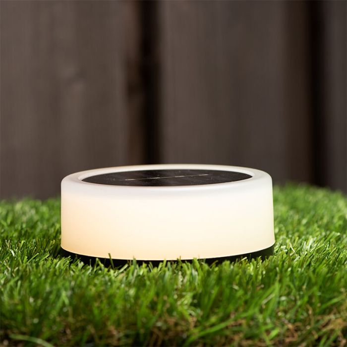 Vit trädgårdsspotlight plast, Nermin, 1W, 2700K LED, IP44