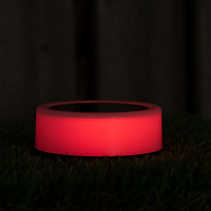 Vit trädgårdsspotlight plast, Nermin, 1W, 2700K LED, IP44
