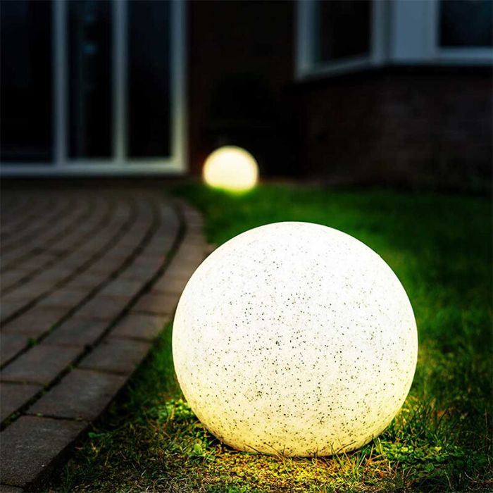 Grå modern trädgårdsspotlight plast, Stonie, 4,5W, 2700K LED, IP65