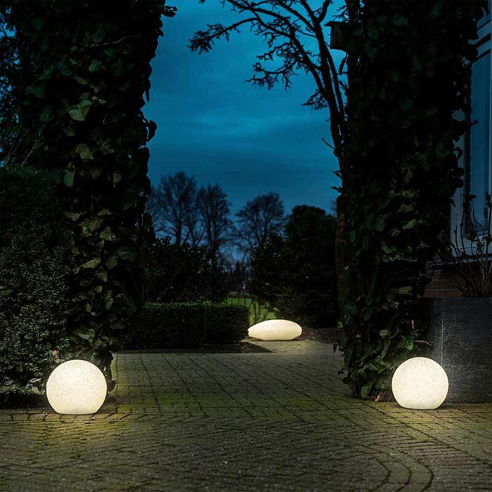 Grå modern trädgårdsspotlight plast, Stonie, 4,5W, 2700K LED, IP65