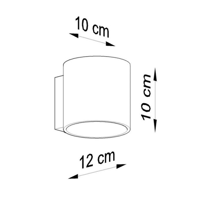 Aluminium up down vägglampa vit, Amely