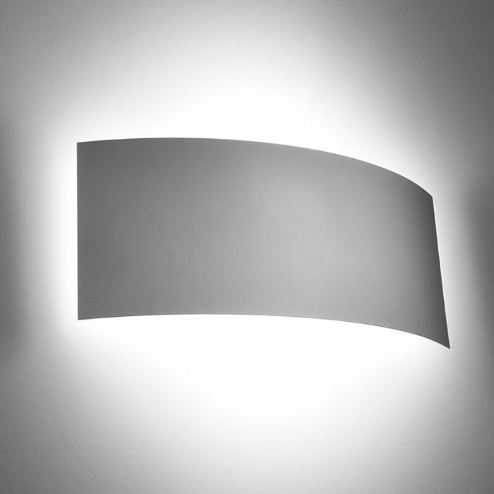 Aluminium up down vägglampa vit, Jorgo