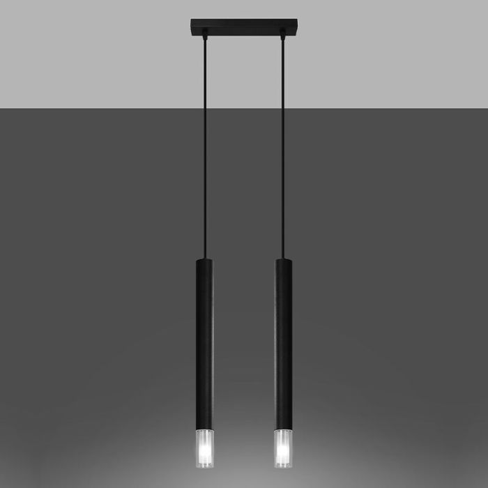 Glas fönsterlampa svart, Ishani