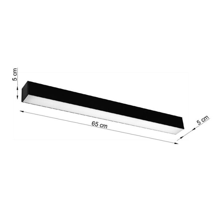 Aluminium taklampa svart, Mascha, 22W, 3000K LED