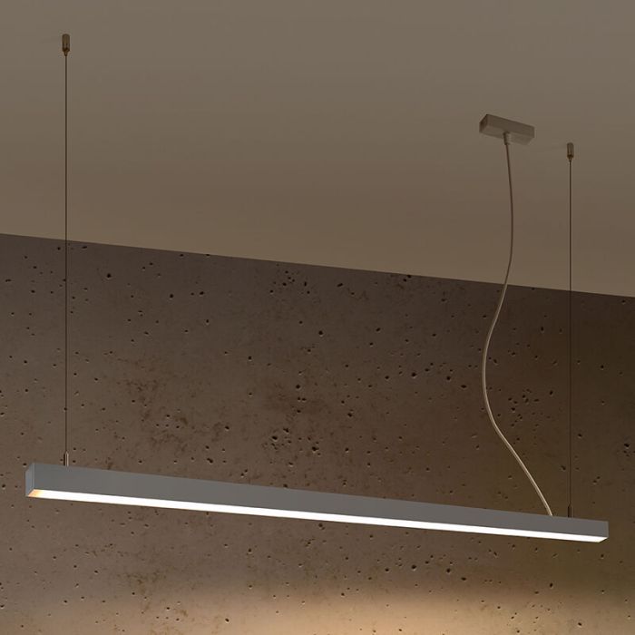 Aluminium fönsterlampa grå, Mascha, 48W, 3000K LED