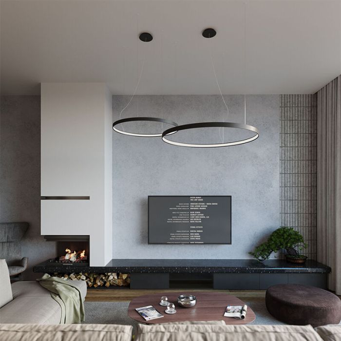 Aluminium fönsterlampa svart, Ringo, 30W, 3000K LED
