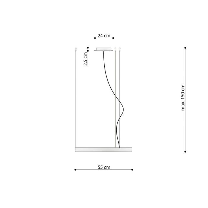 Aluminium fönsterlampa svart, Ringo, 30W, 3000K LED