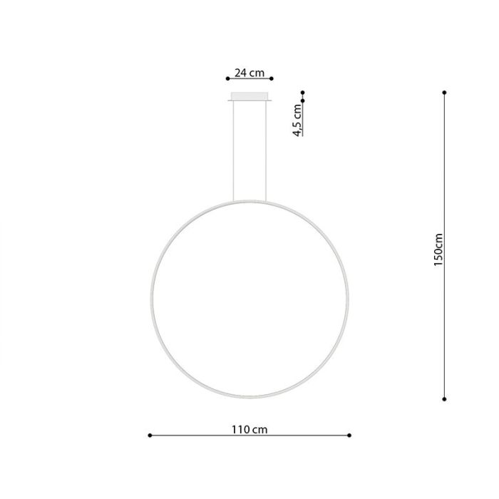 Aluminium fönsterlampa svart, Ringo, 70W, 3000K LED
