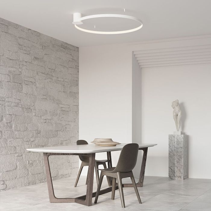 Aluminium plafond vit, Ringo, 30W, 3000K LED