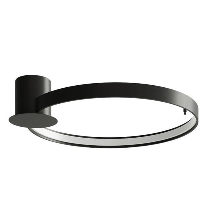 Aluminium plafond svart, Ringo, 30W, 3000K LED