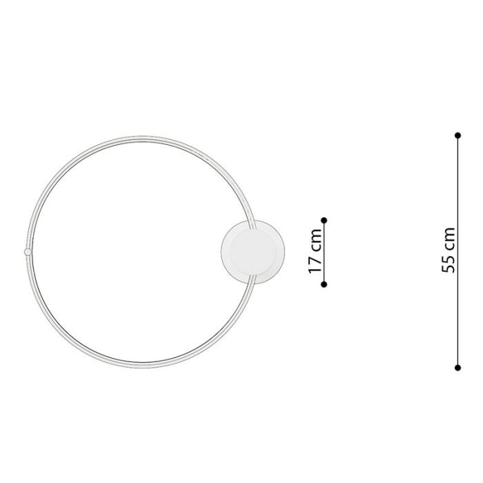 Aluminium plafond svart, Ringo, 30W, 3000K LED