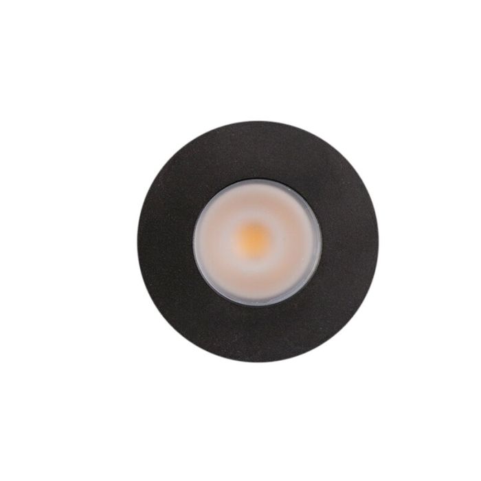 6 svart smart infälld spotlights uterum Dico, IP65, med anslutningsset