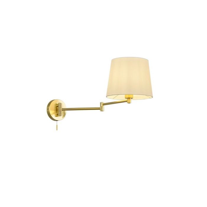 Mässing vägglampa klassisk, Niva, med dra i strömbrytaren