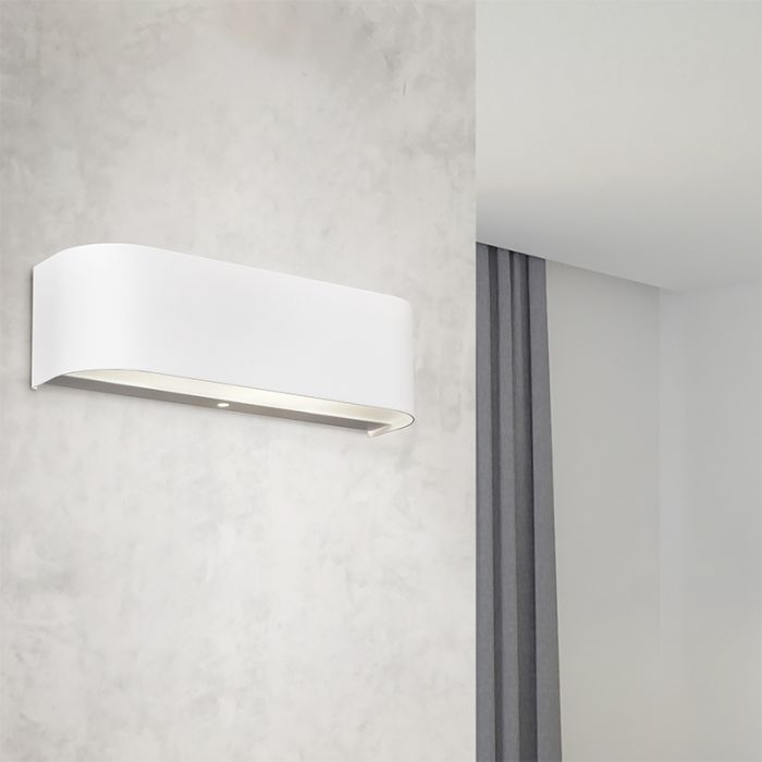 Vit up down vägglampa glas, Tomaso, 3,1W, 3000K LED