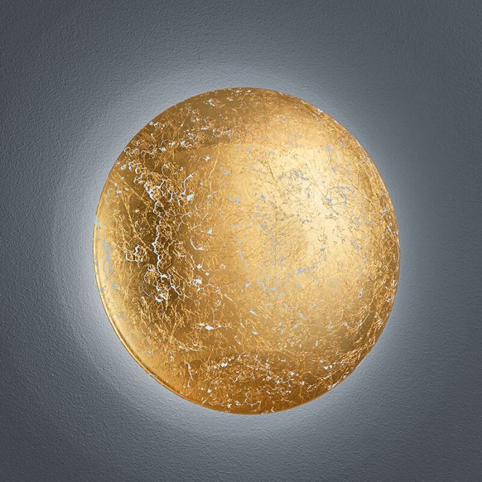 Guld vägglampa design, Wilke, 8W, 3000K LED