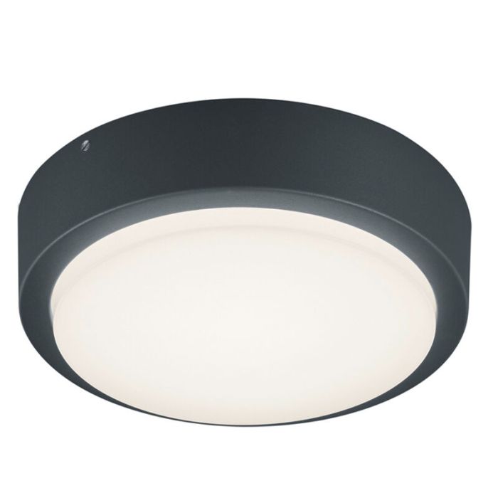 Antracit utelampa modern, Eva, 8,5W, 3000K LED, IP54