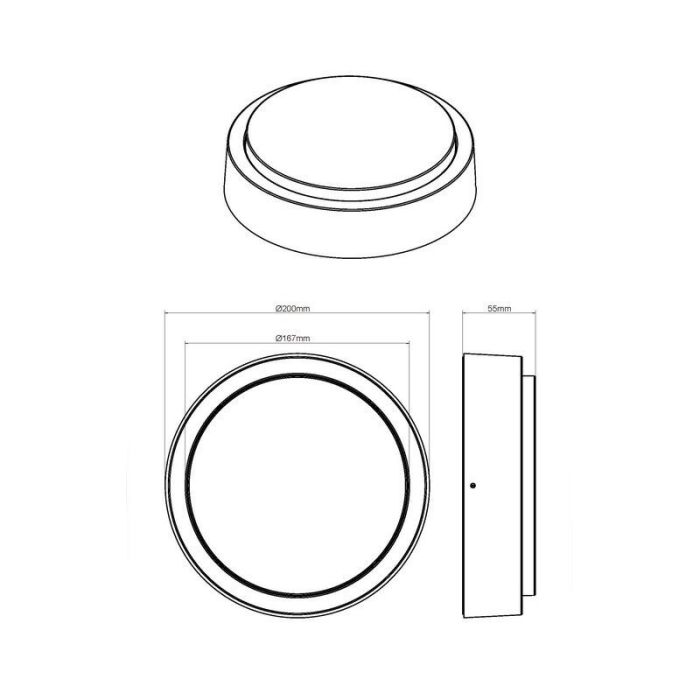 Antracit utelampa modern, Eva, 8,5W, 3000K LED, IP54