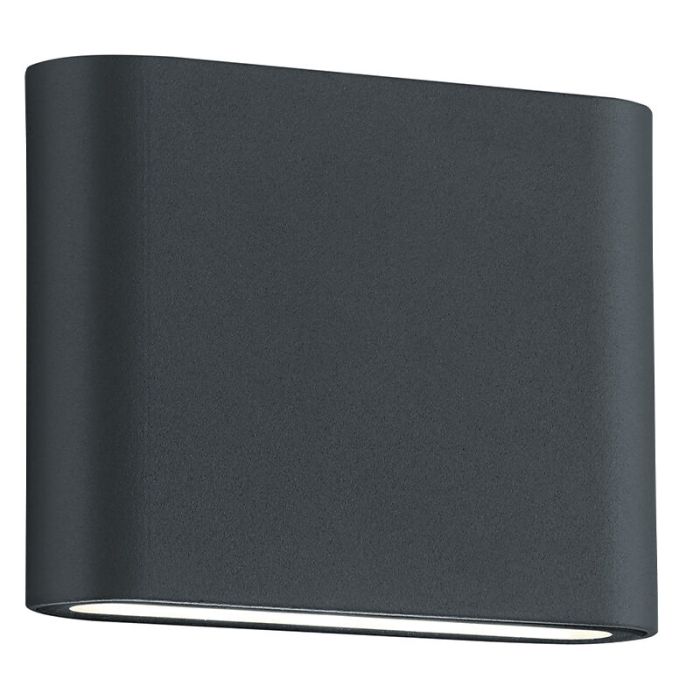 Antracit utelampa modern, Bridlington, 2,5W, 3000K LED, IP54