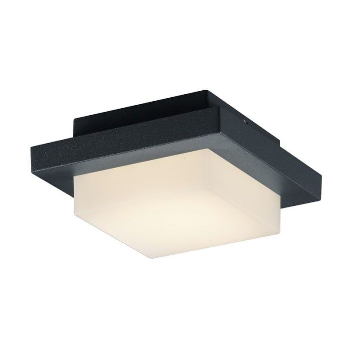 Antracit utelampa aluminium, Bletchley, 3,5W, 3000K LED, IP54