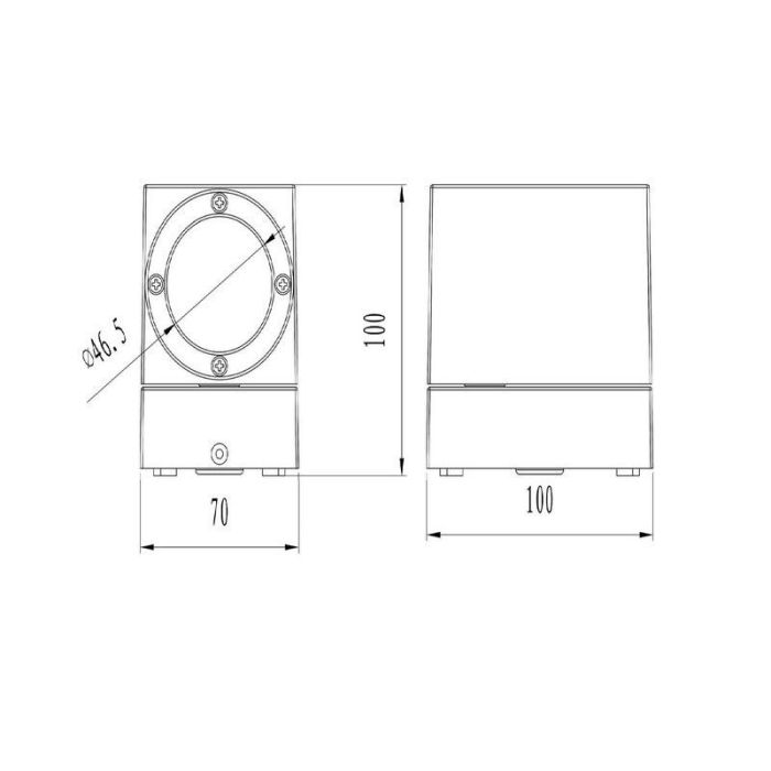 Antracit utelampa aluminium, Brixham, 3W, 3000K LED, IP54