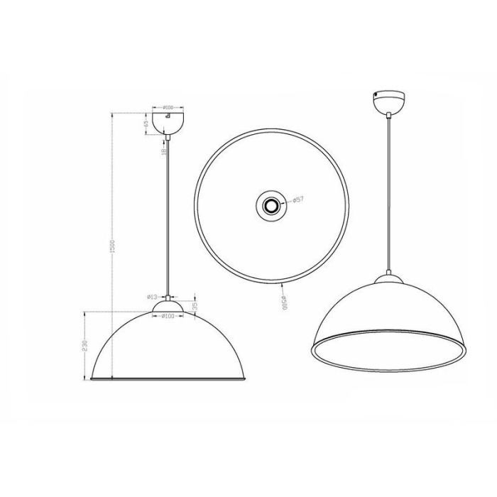 Svart kupollampa industri, Katja