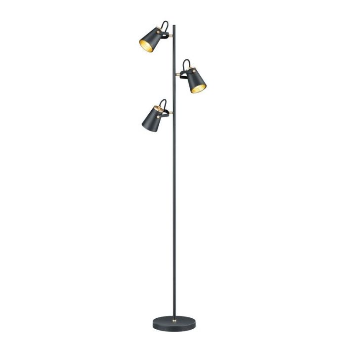 Svart golvlampa modern, Skals, med brytare