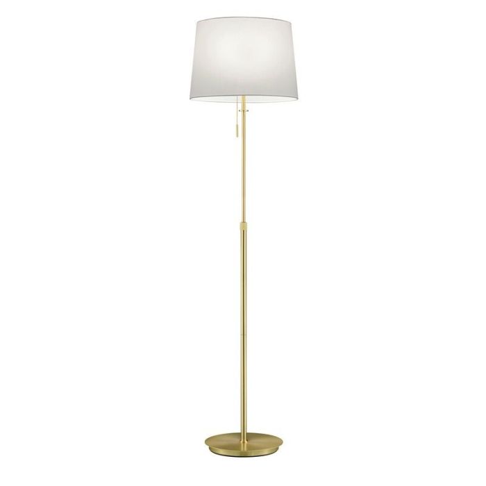Mässing golvlampa klassisk, Niva, med dra i strömbrytaren