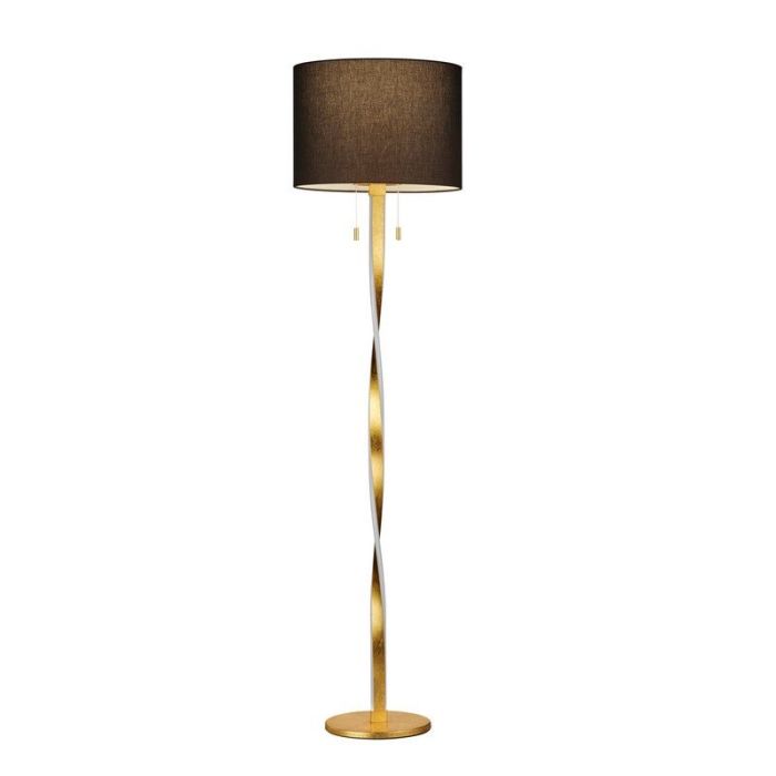 Guld golvlampa modern, Ramten, 7W, 3000K LED, med dra i strömbrytaren