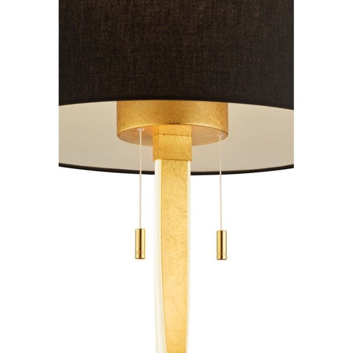 Guld golvlampa modern, Ramten, 7W, 3000K LED, med dra i strömbrytaren