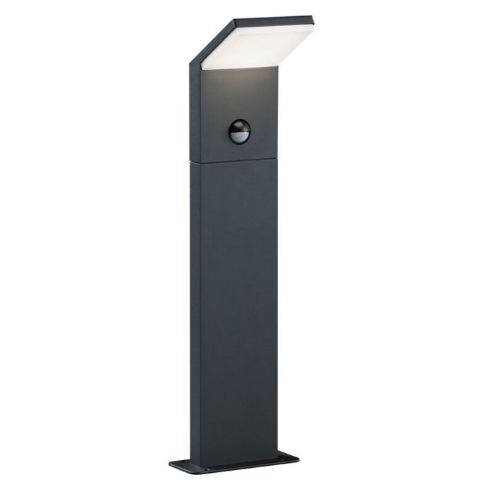Antracit golvlampa utomhus med rörelsesensor modern, Solana, 9W, 3000K LED, IP54