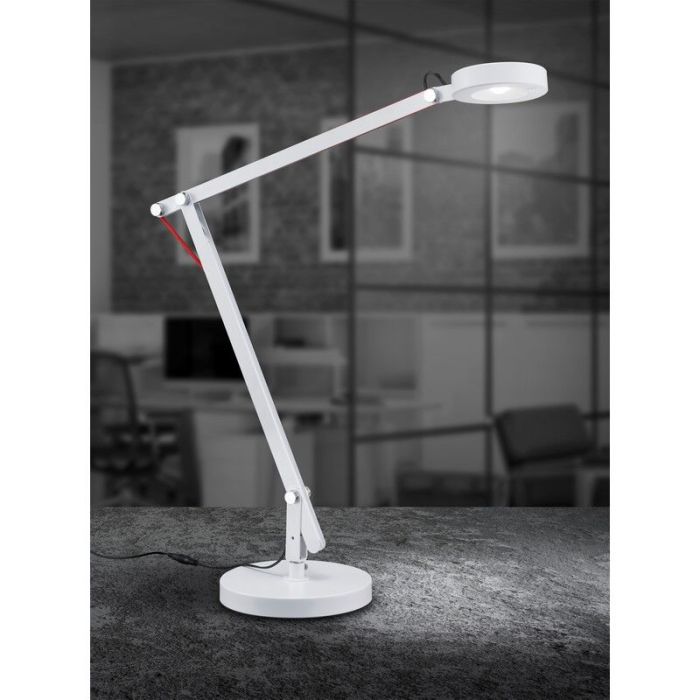 Vit bordslampa modern, Pardoes, 5W, 3000K LED, med brytare