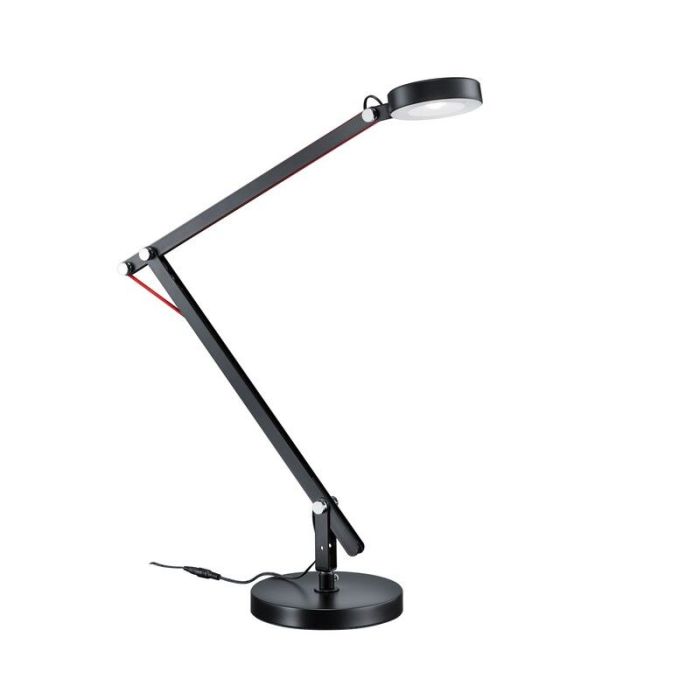Svart bordslampa modern, Pardoes, 5W, 3000K LED, med brytare